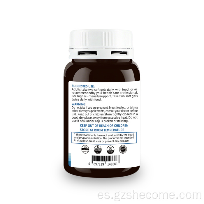 Shecome Omega 3 Aceite de pescado Cápsulas blandas Salud del corazón y el cerebro